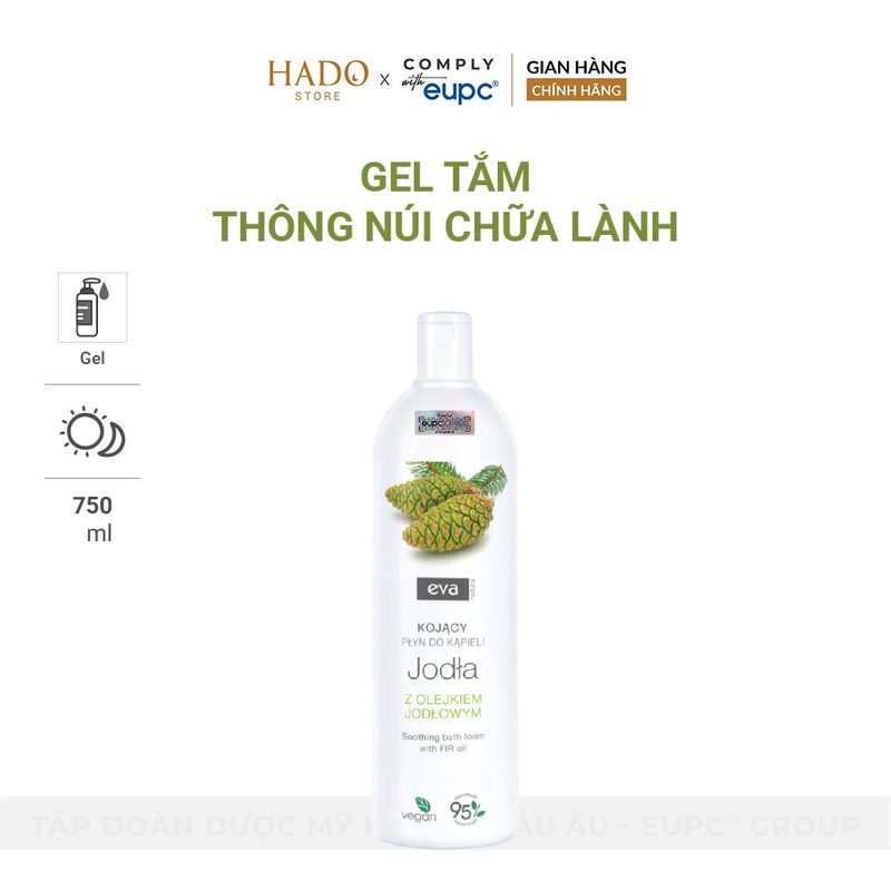 Sữa tắm tạo bọt tinh dầu thông Eva Natura 750ml