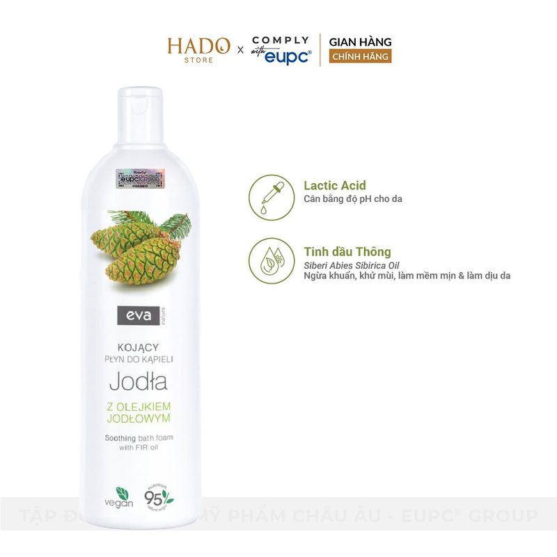 Sữa tắm tạo bọt tinh dầu thông Eva Natura 750ml - ảnh 2