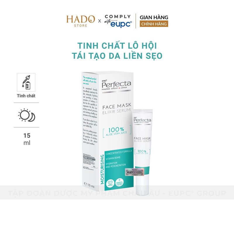 Tinh chất lô hội dưỡng ẩm Perfecta Elixir 15ml