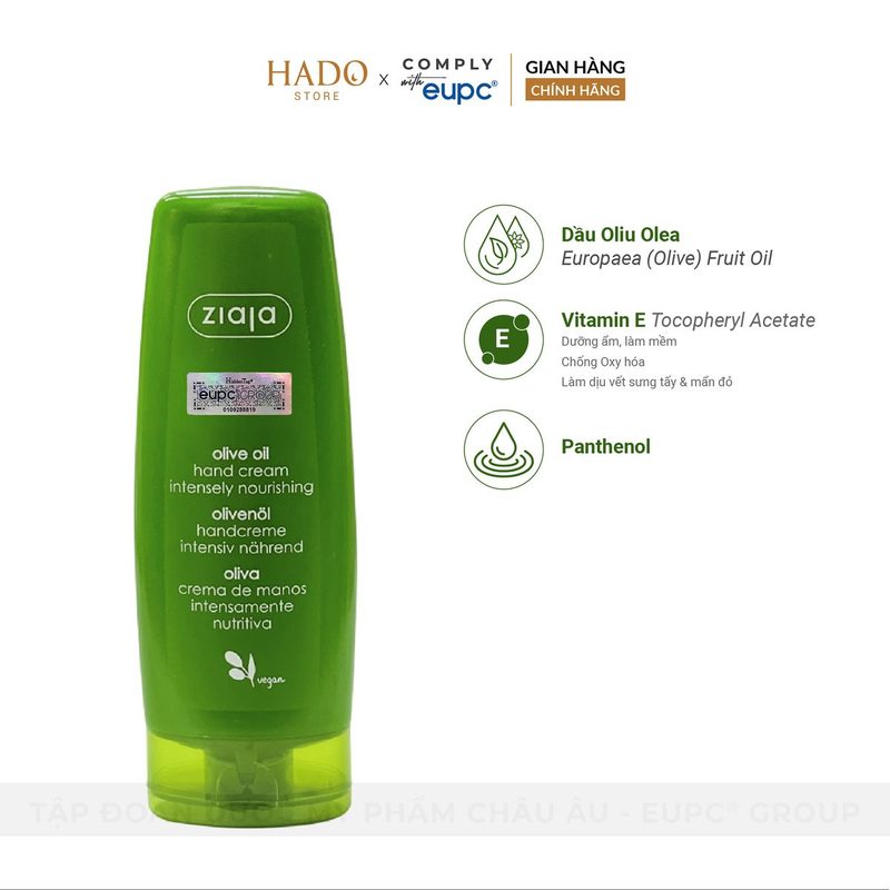 Kem dưỡng da tay và móng dầu ô liu Ziaja 80ml