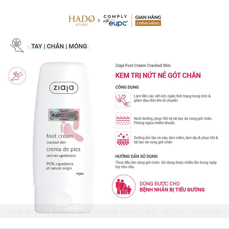 Kem dưỡng gót chân nứt nẻ thuần chay Ziaja 60ml - ảnh 2