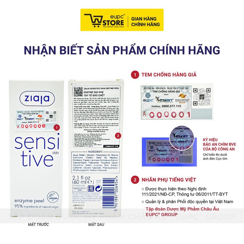 Tẩy tế bào chết enzyme dịu nhẹ Ziaja Sensitive Skin 60ml - ảnh 4