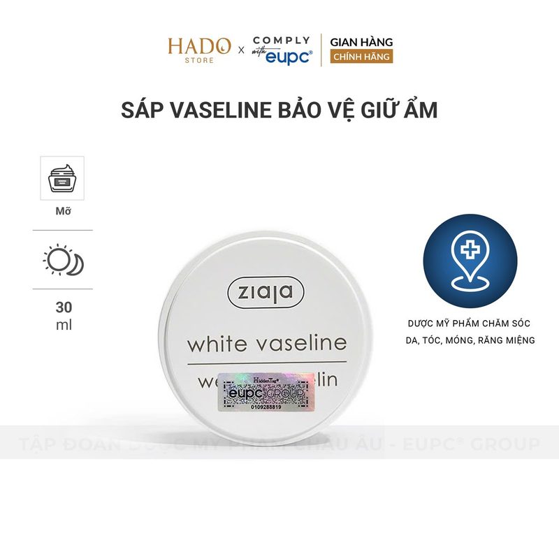 Sáp dưỡng ẩm White Vaseline Ziaja 30ml