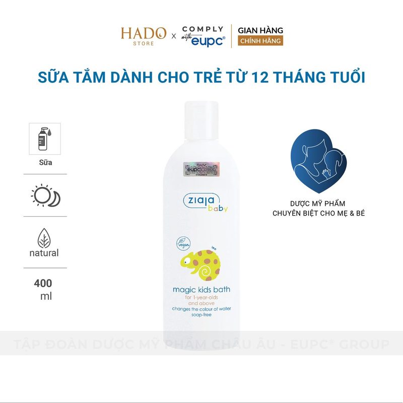 Sữa tắm cho trẻ từ 12 tháng tuổi Ziaja Baby 400ml - ảnh 3