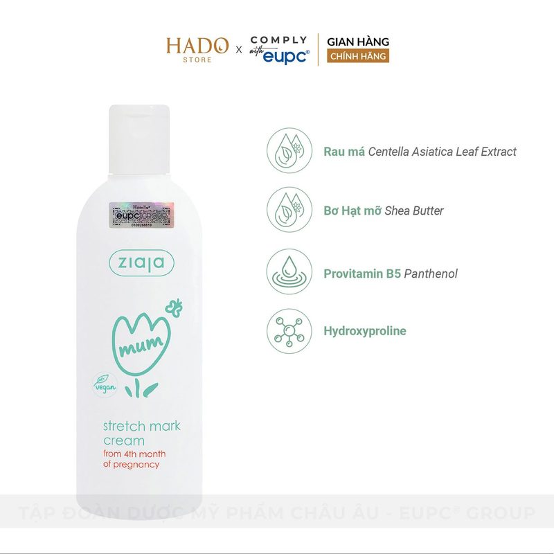 Kem dưỡng da vùng rạn cho mẹ bầu Ziaja Mum 270ml