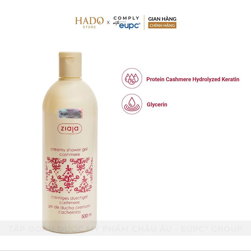 Sữa tắm dạng kem hương Cashmere Ziaja 500ml - ảnh 3