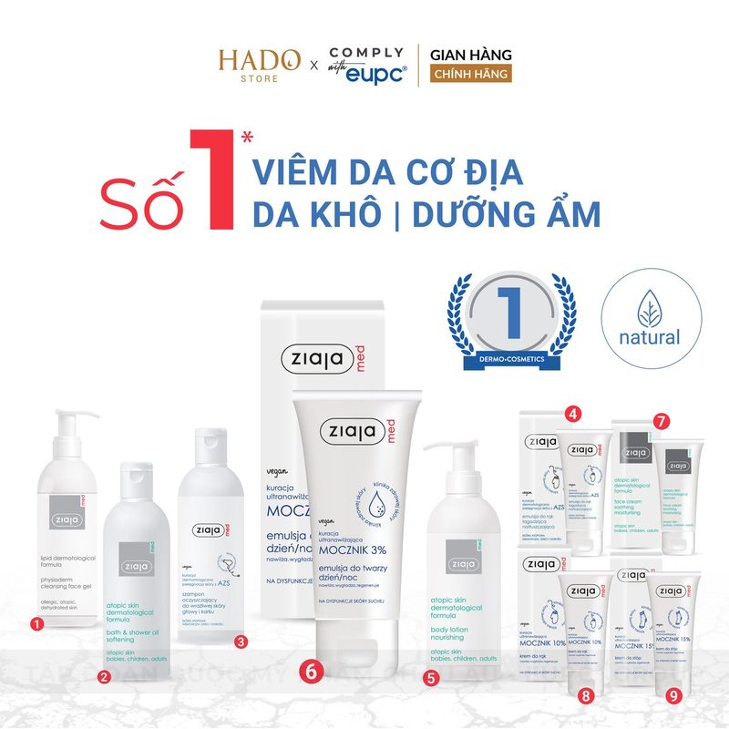 Nhũ tương dưỡng ẩm làm mềm da 3% Urea Ziaja Med 50ml - ảnh 5