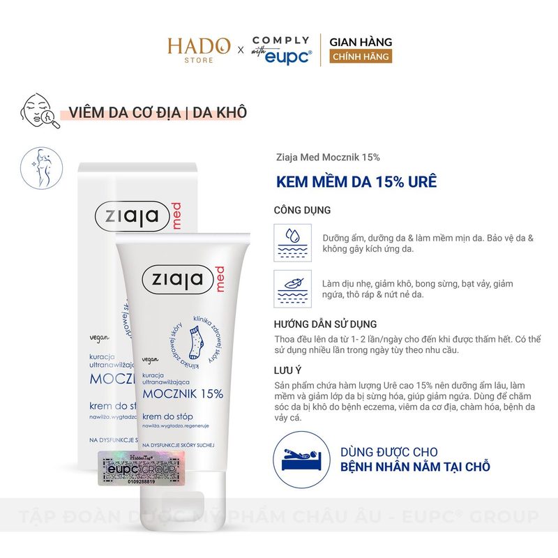 Kem dưỡng mềm da 15% urea Ziaja Med 100ml - ảnh 3