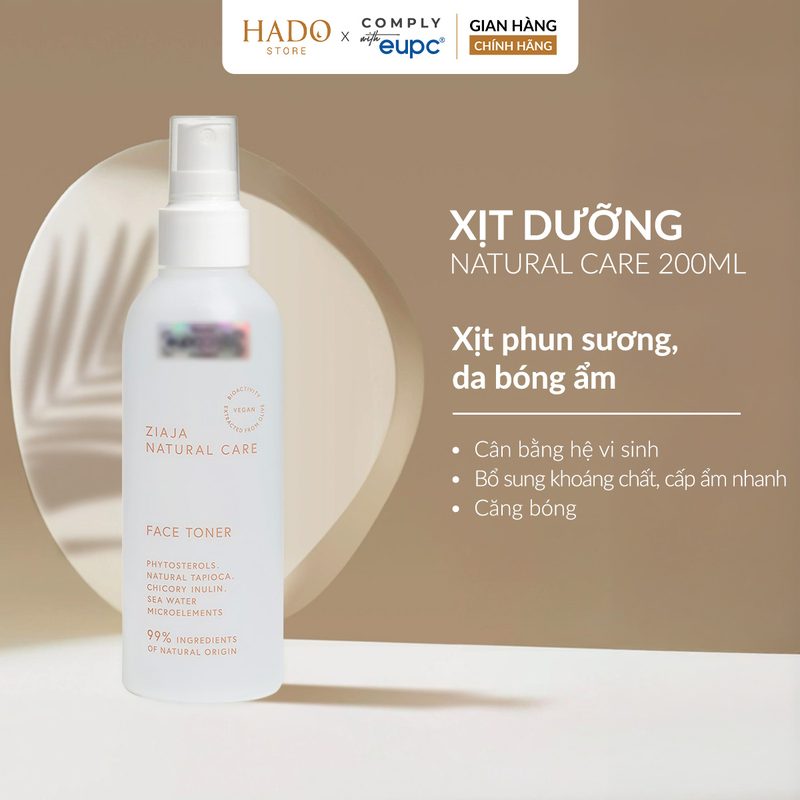 Xịt dưỡng cân bằng da Ziaja Natural Care 200ml